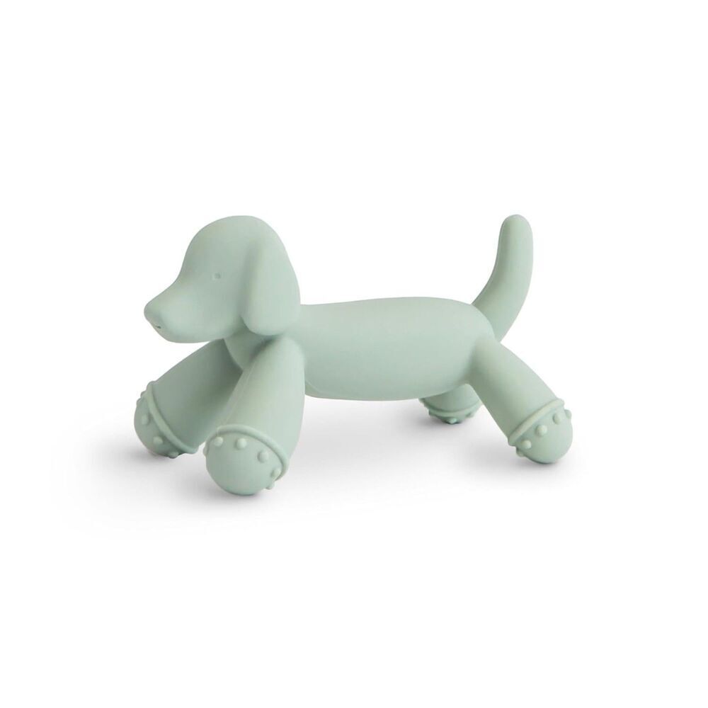 Mushie Silicone Baby Teether Toy Dog Figurine Safe Soothing Chew for Infants
